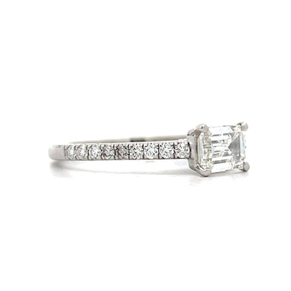 1.00 Emerald Cut Diamond Engagement Ring in 14k