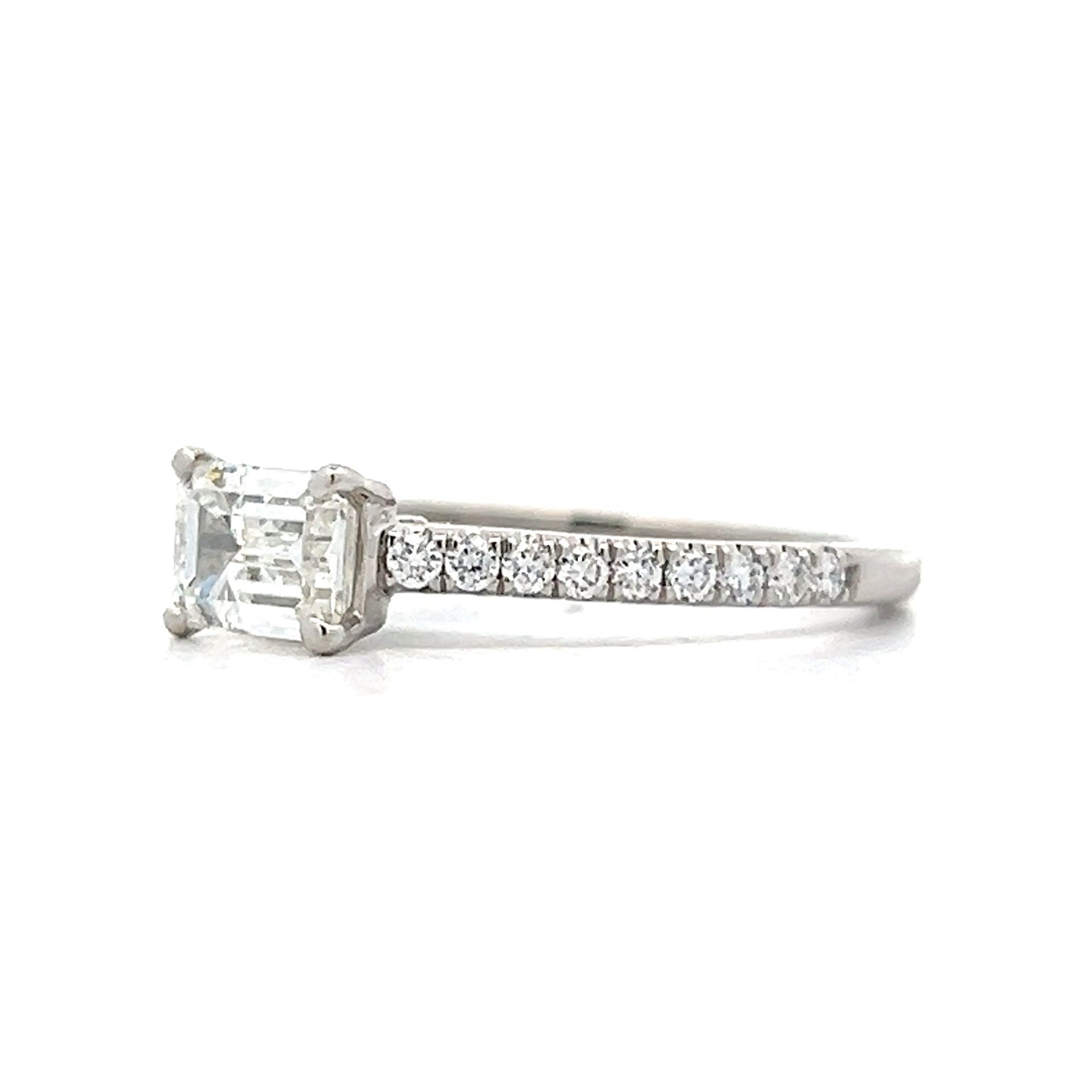 1.00 Emerald Cut Diamond Engagement Ring in 14k