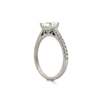 1.00 Emerald Cut Diamond Engagement Ring in 14k