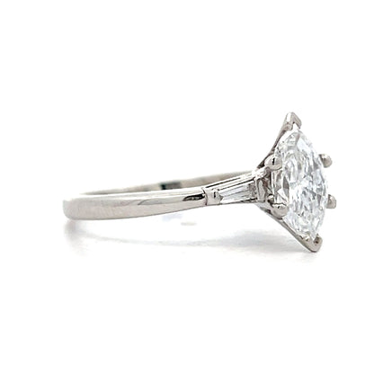 1.22 Marquise Diamond Solitaire Engagement Ring in 18k