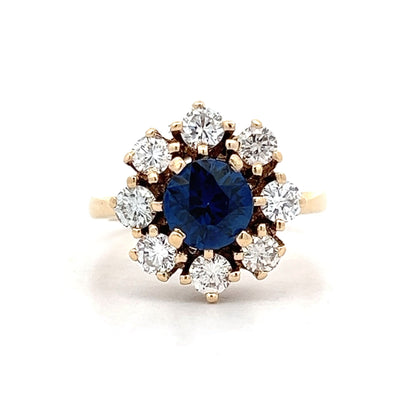 .88 Sapphire & Diamond Cocktail Ring in 14k