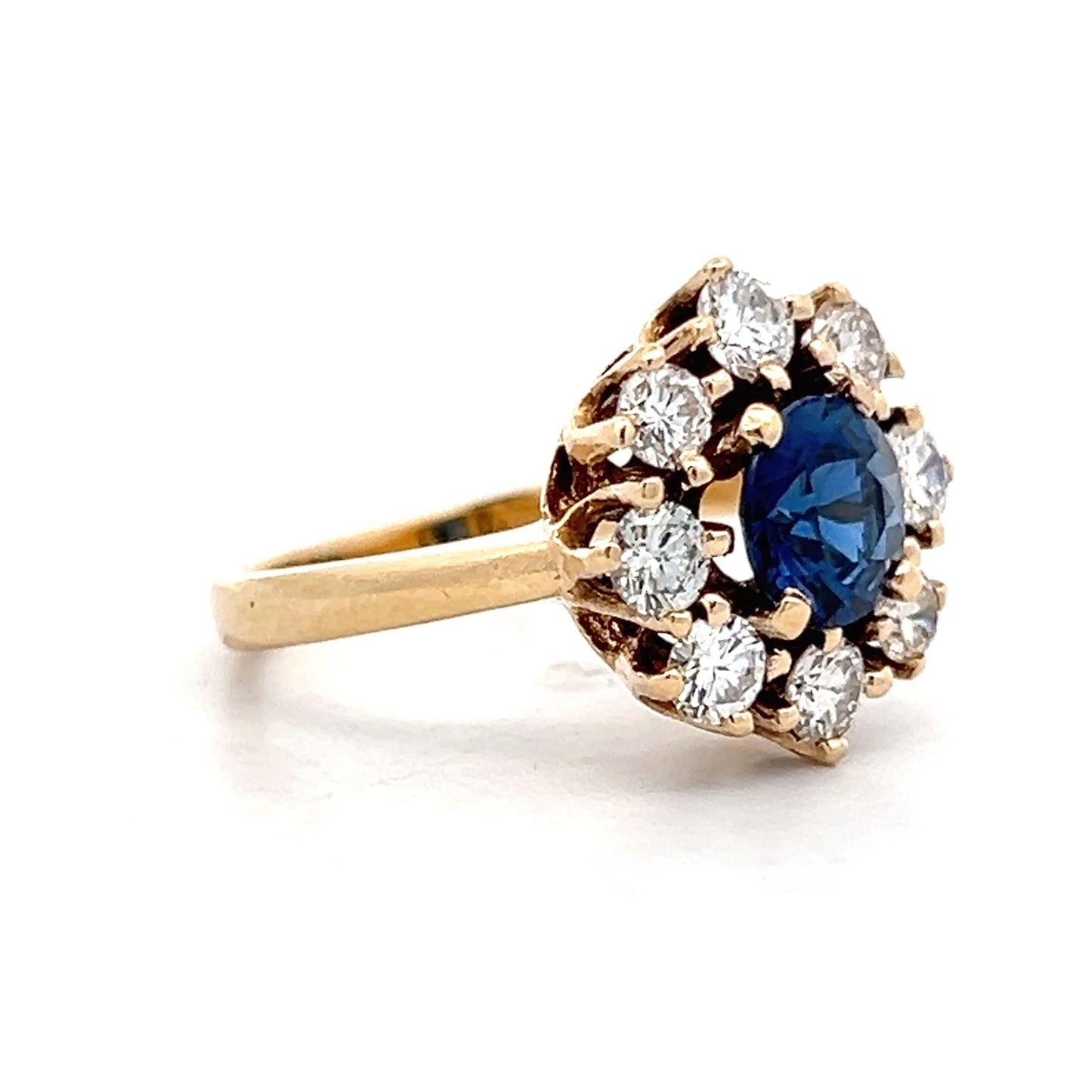 .88 Sapphire & Diamond Cocktail Ring in 14k