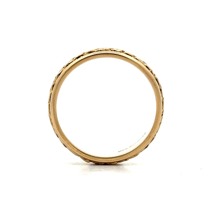 Men's Woven Textured Wedding Band in 14k Yellow Gold