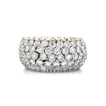 8.17 Flexibile Pave Diamond Cocktail Ring in Platinum