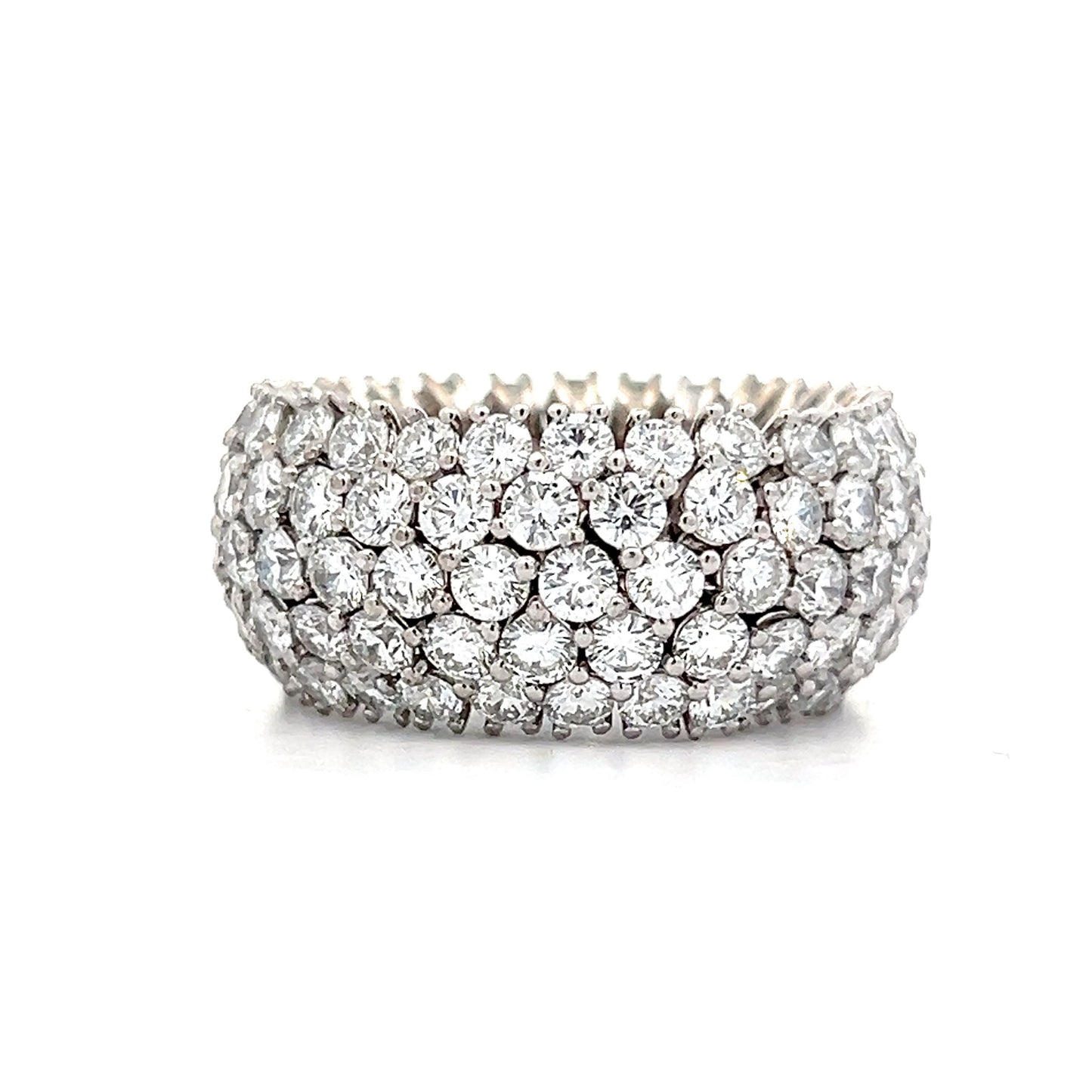 8.17 Flexible Pave Diamond Cocktail Ring in Platinum