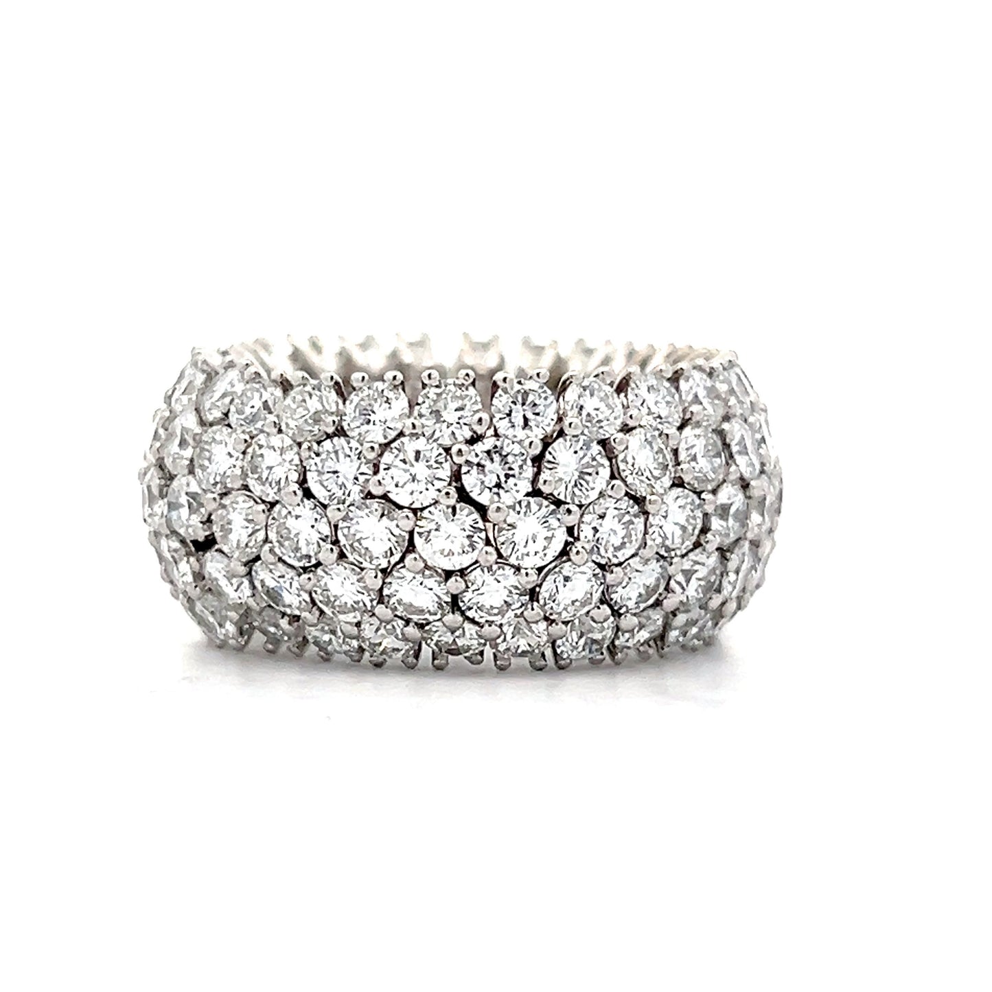 8.17 Flexible Pave Diamond Cocktail Ring in Platinum