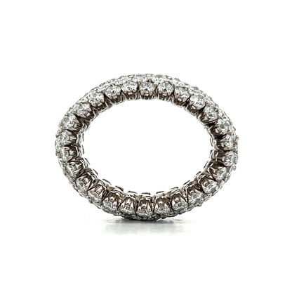 8.17 Flexible Pave Diamond Cocktail Ring in Platinum