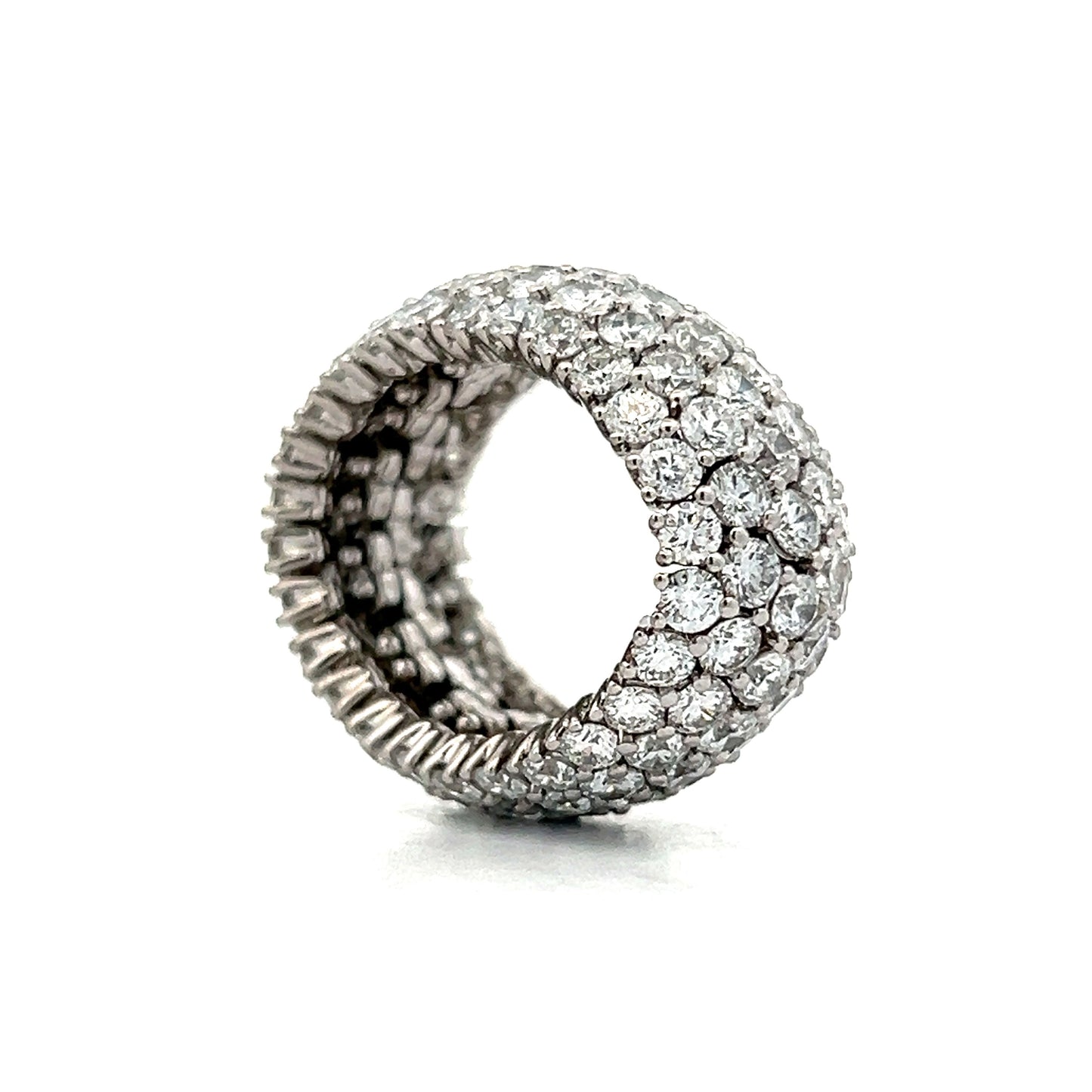 8.17 Flexible Pave Diamond Cocktail Ring in Platinum