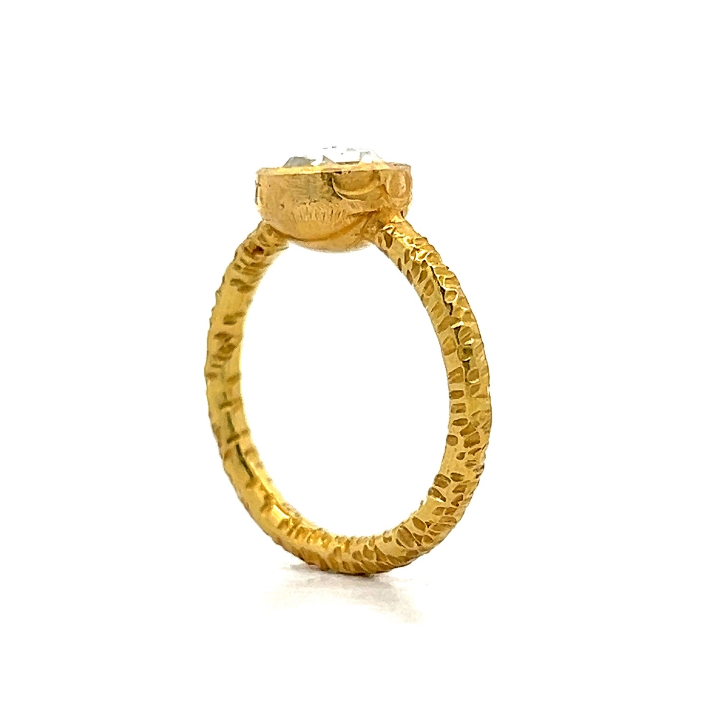 .80 Rose Cut Diamond Right Hand Ring in 24k