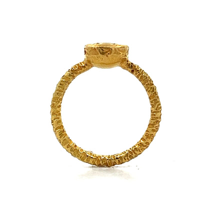 .73 Rose Cut Diamond Stacking Ring in 24k Yellow Gold