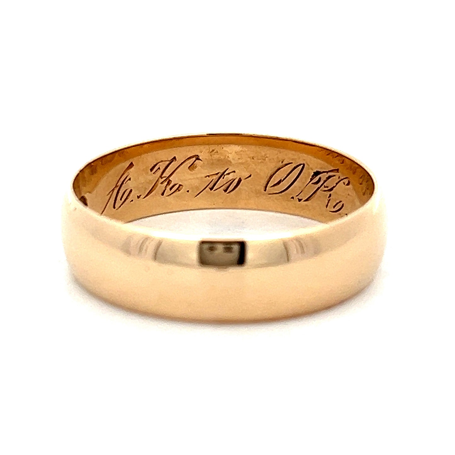 Antique Edwardian Men's Wedding Band in 14k