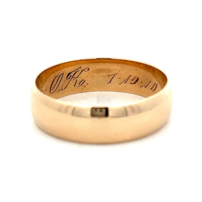 Antique Edwardian Men's Wedding Band in 14k