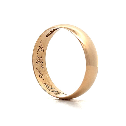 Antique Edwardian Men's Wedding Band in 14k