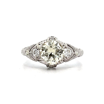 1.52 Vintage Art Deco Engagement Ring in Platinum