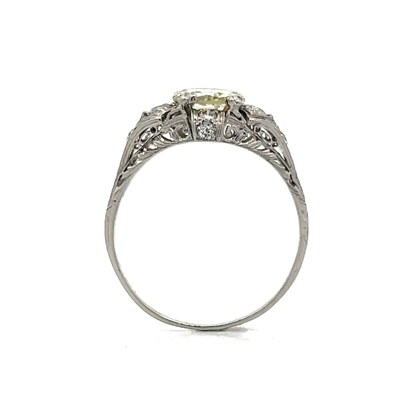 1.52 Vintage Art Deco Engagement Ring in Platinum