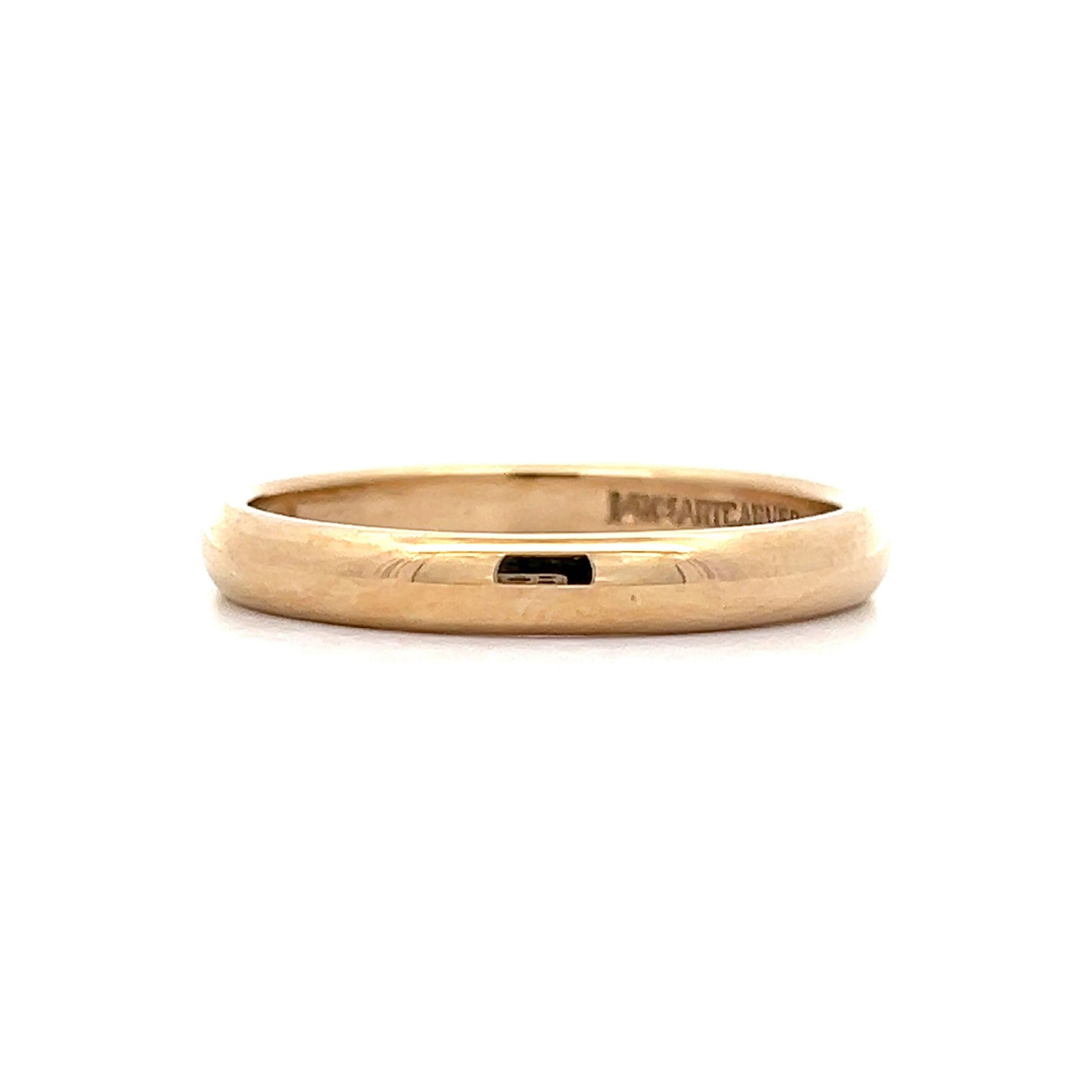 Mens 3.5mm Wedding Band in 14k Yellow Gold