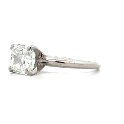 2.34 Radiant Cut Diamond Engagement Ring in Platinum