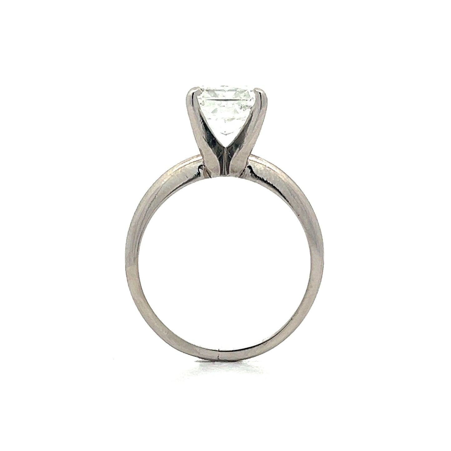 2.34 Radiant Cut Diamond Engagement Ring in Platinum