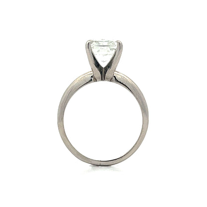 2.34 Radiant Cut Diamond Engagement Ring in Platinum