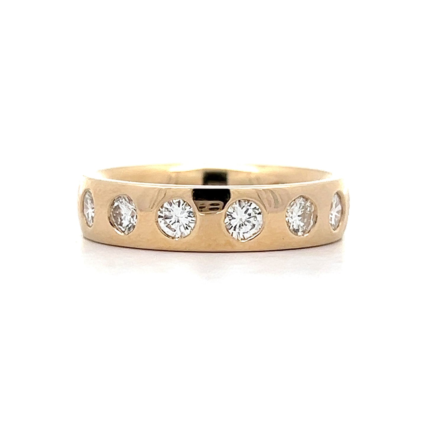 .99 Diamond Station Eternity Band in 14k Yellow Gold