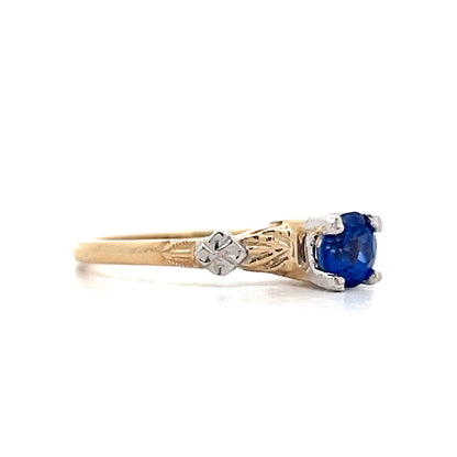 .74 Vintage Retro Sapphire Engagement Ring in 14k