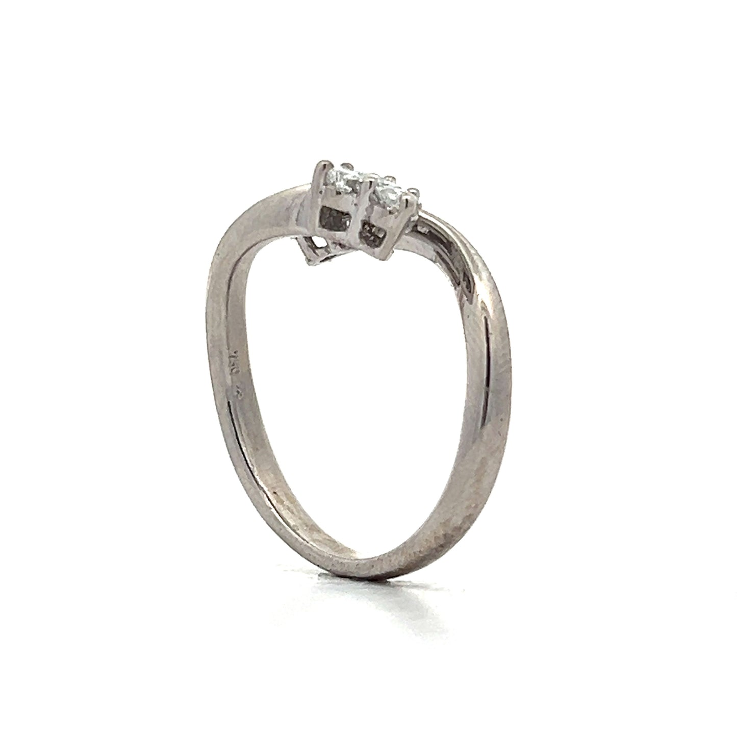 .54 Diamond Toi et Moi Stacking Ring in 18k White Gold