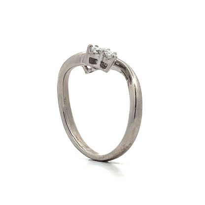 .54 Diamond Toi et Moi Stacking Ring in 18k White Gold