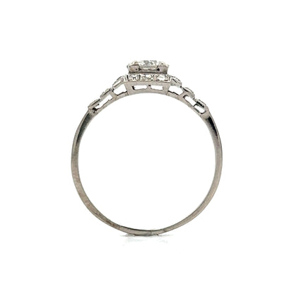 .50 Art Deco Diamond Engagement Ring in Platinum