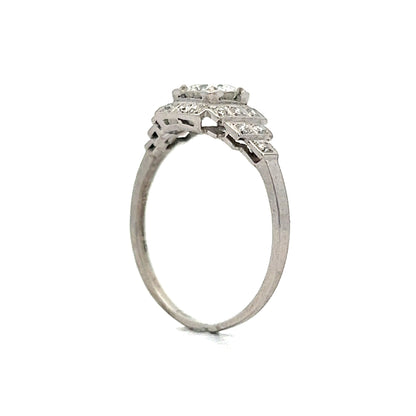 .50 Art Deco Diamond Engagement Ring in Platinum