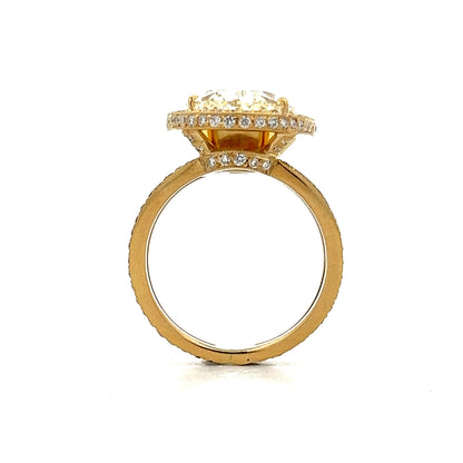 7.39 Oval Cut Diamond Engagement Ring in 22k/18k