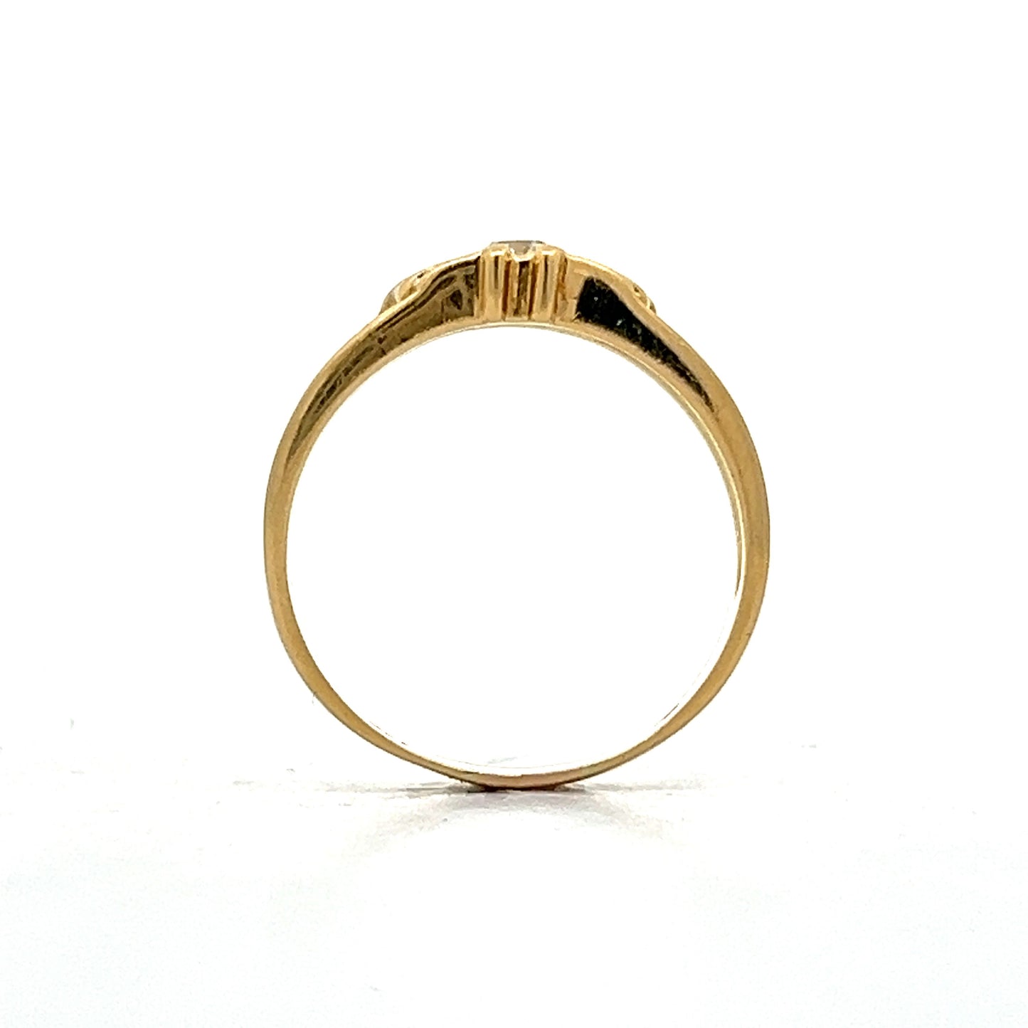 .12 Vintage Mid-Century Diamond Stacking Ring in 18k