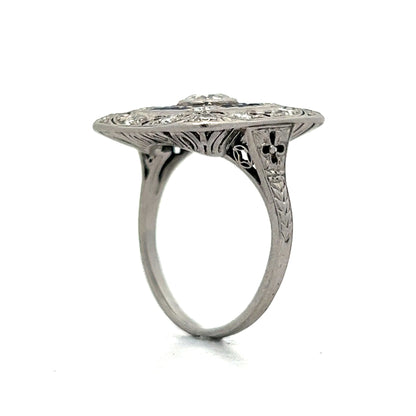 .55 Vintage Art Deco Cocktail Ring in Platinum