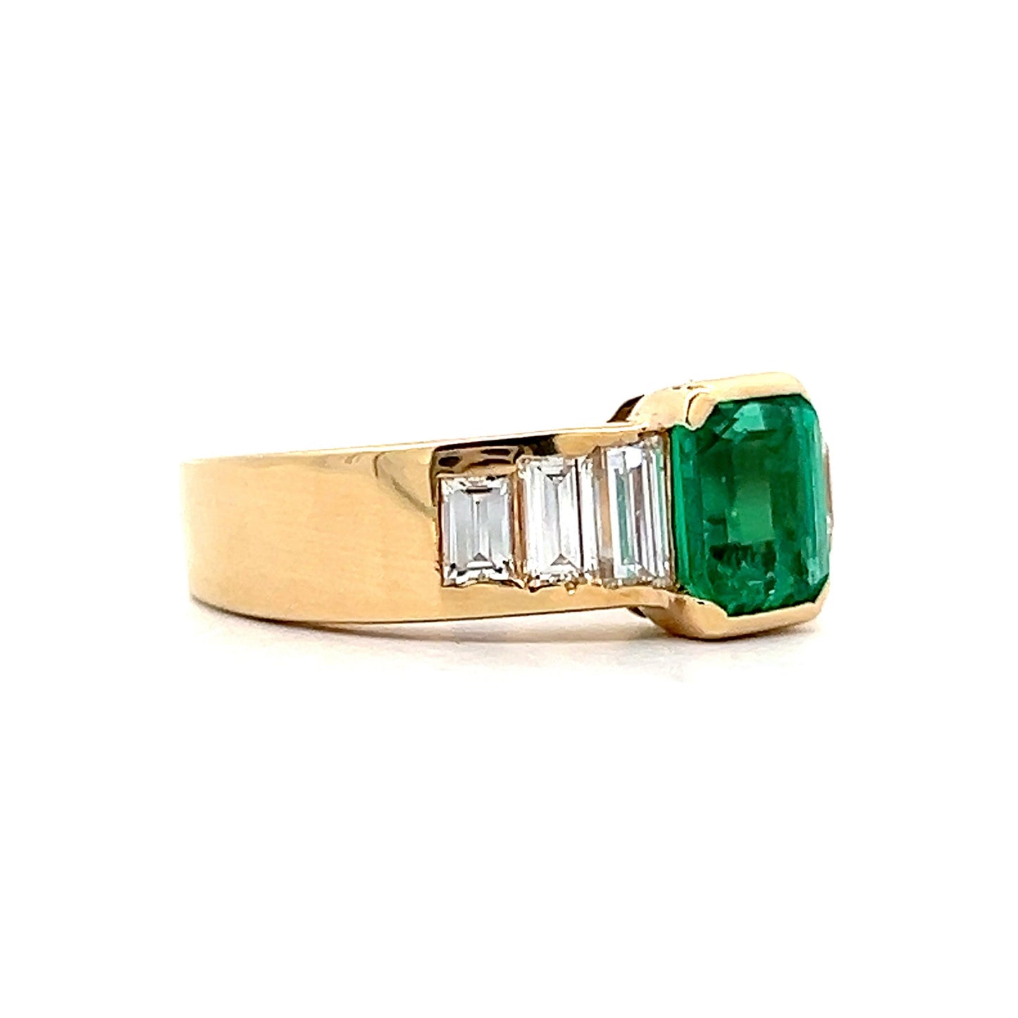 .84 Emerald Engagement Ring in 14k Yellow Gold