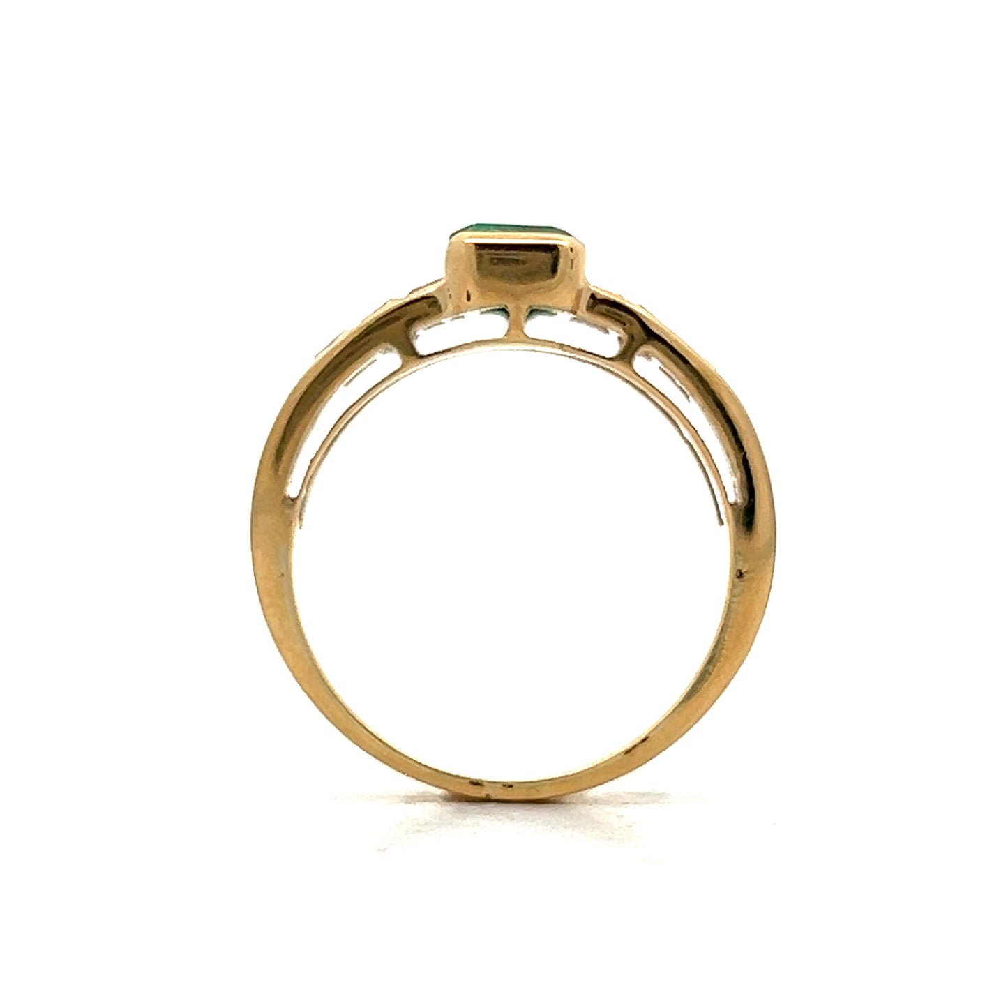 .84 Emerald Engagement Ring in 14k Yellow Gold