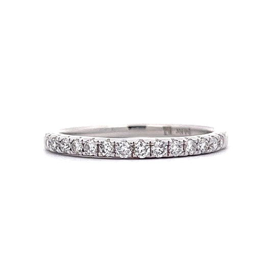 .25 Round Brilliant Cut Diamond Wedding Band in 14k White Gold