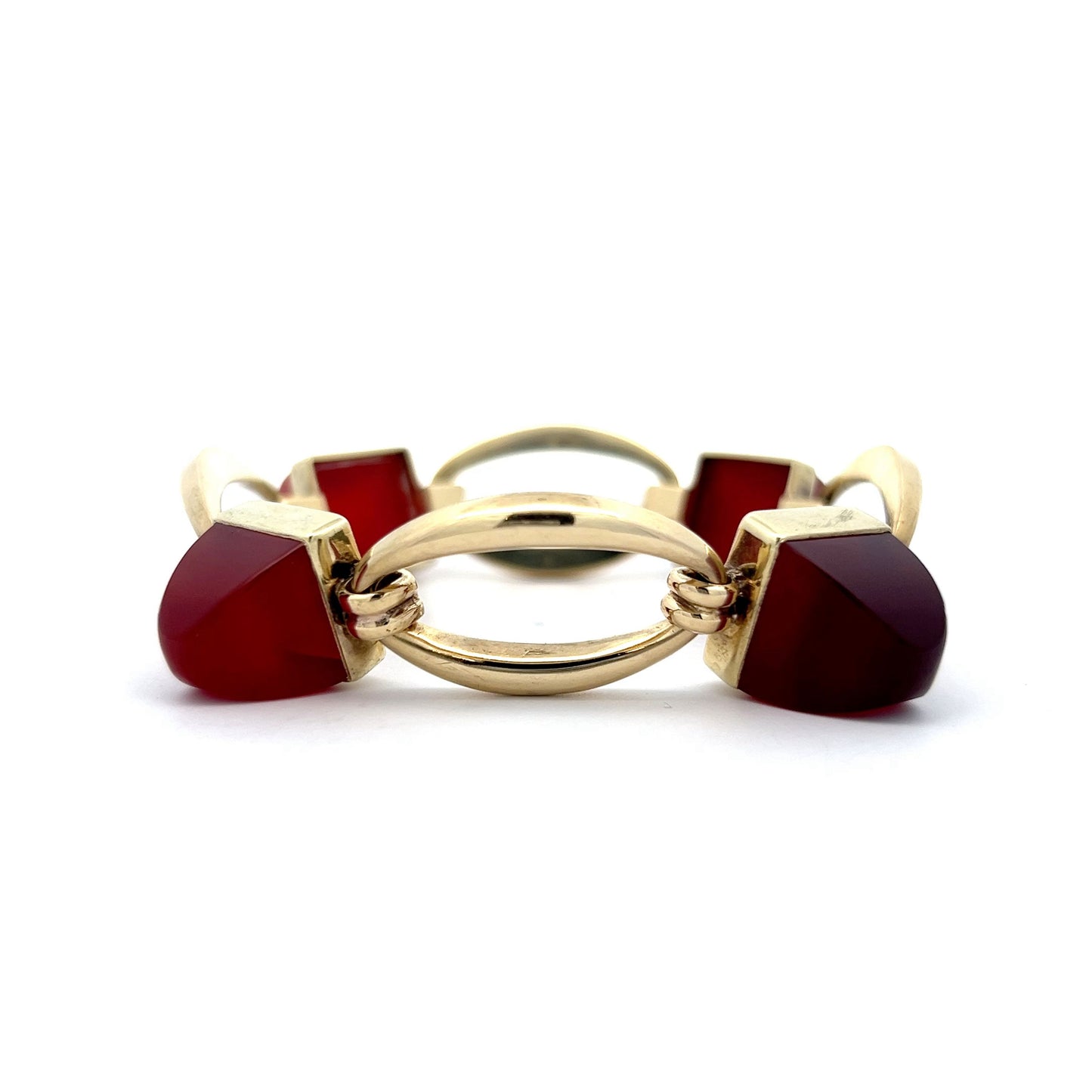 60.00 Vintage Cabochon Carnelian Bracelet in 14k