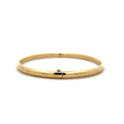 Simple Classic Bangle Bracelet in 14k Yellow Gold