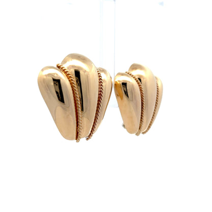 Chunky Textured Stud Earrings in 14k Yellow Gold