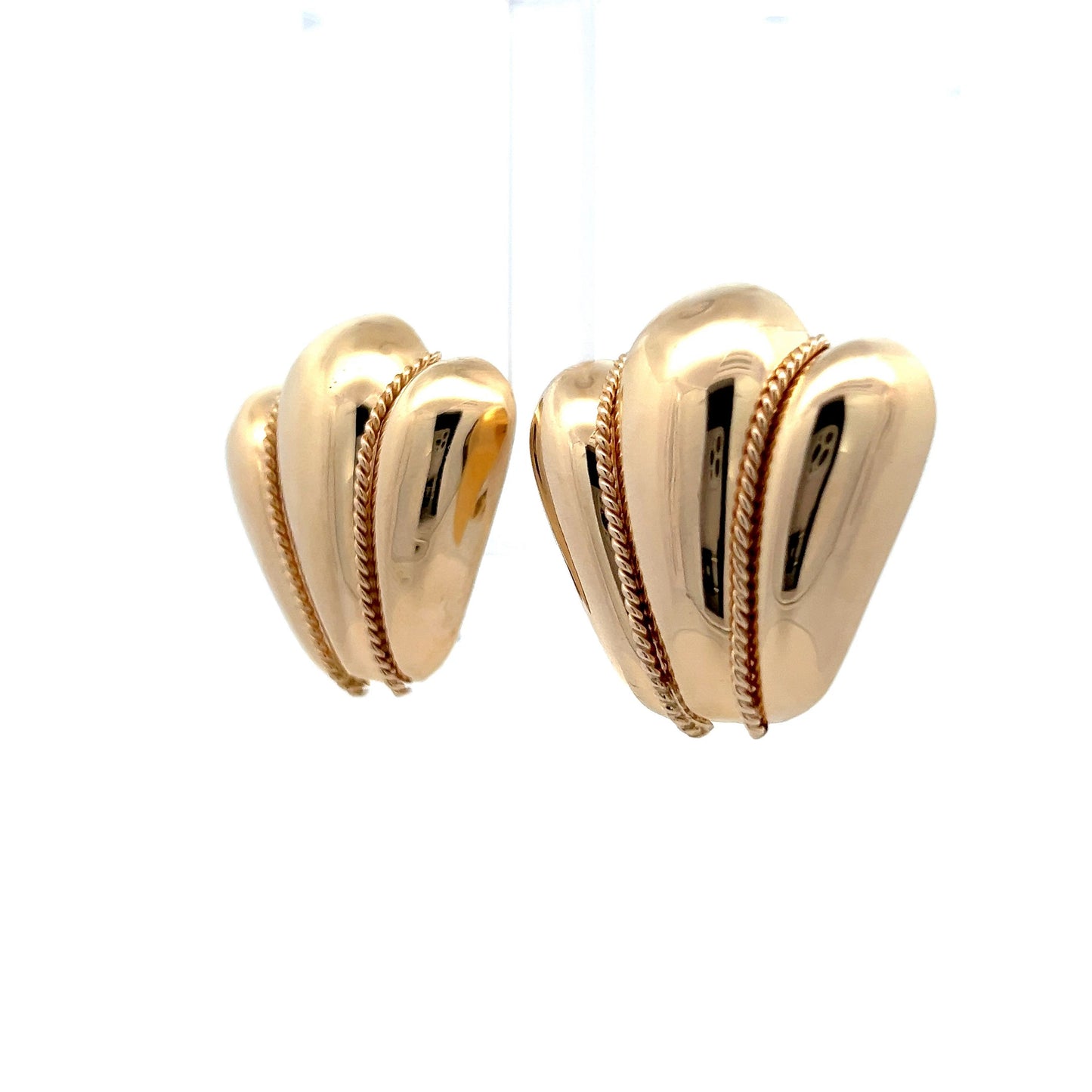 Chunky Textured Stud Earrings in 14k Yellow Gold