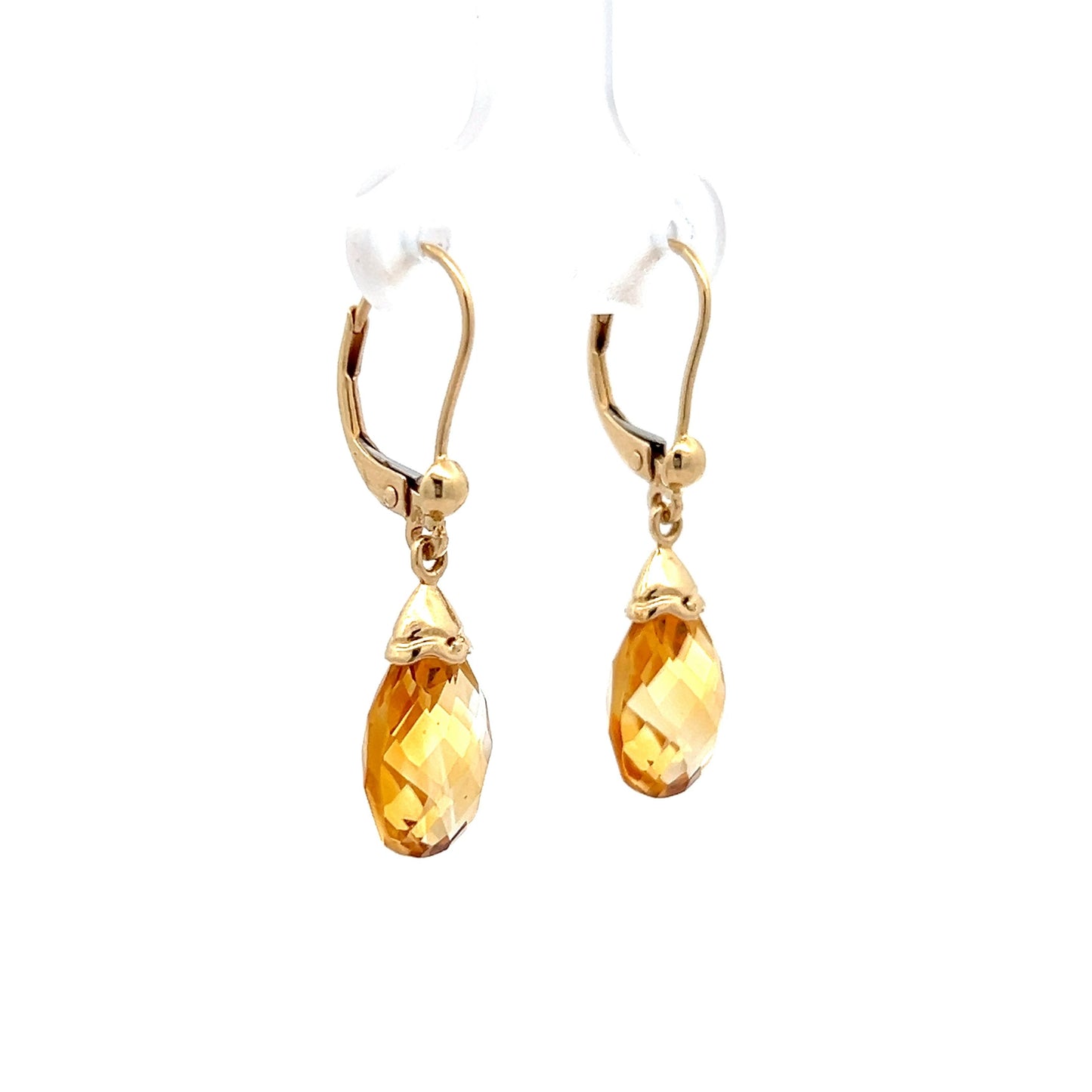 6.00 Citrine Drop Earrings in 14k