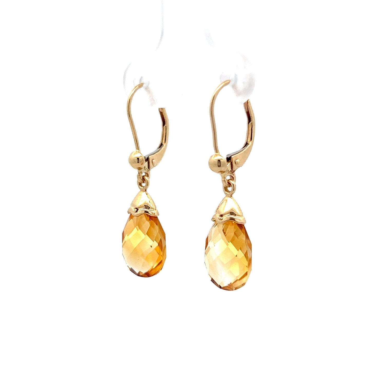 6.00 Citrine Drop Earrings in 14k