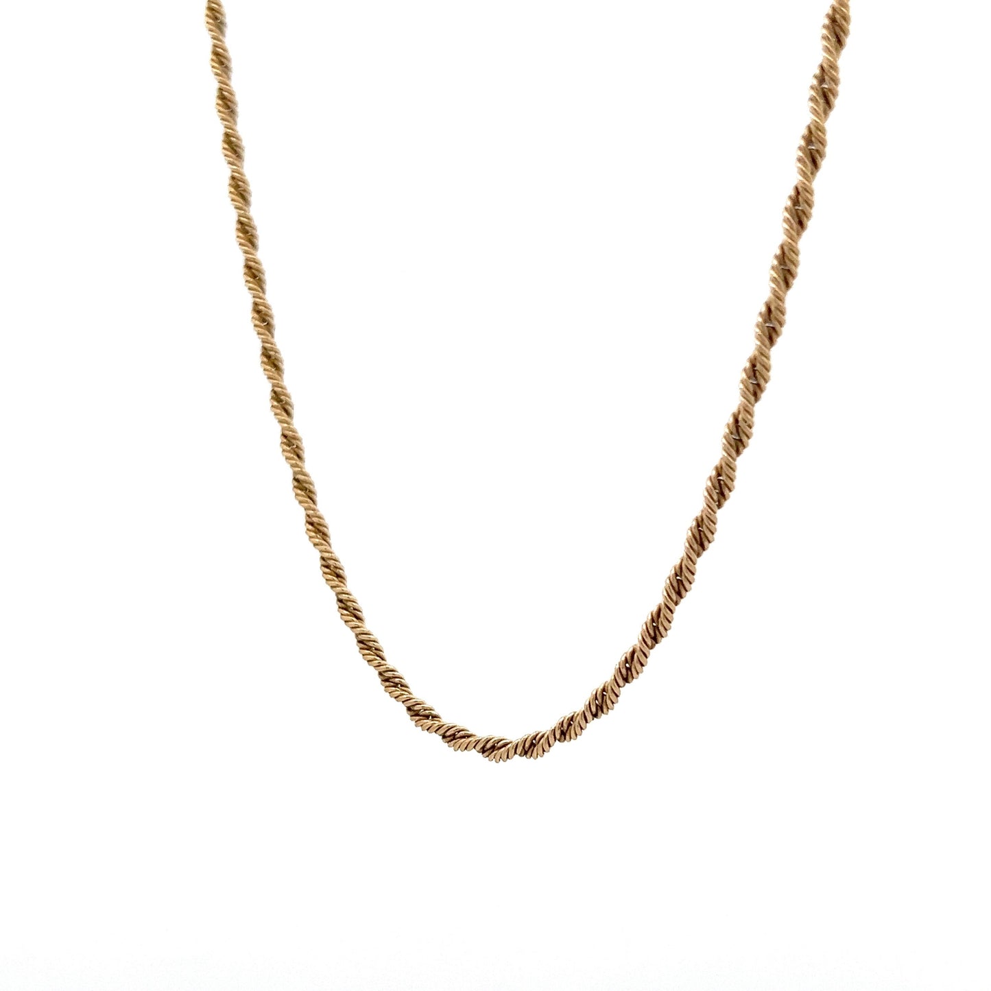 15 Inch Rope Chain Necklace in 14k Yellow Gold