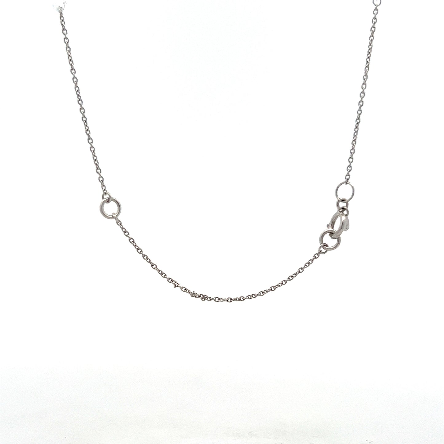 1.01 Rose Cut Diamond Necklace in 18k White Gold