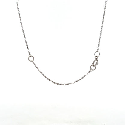 1.01 Rose Cut Diamond Necklace in 18k White Gold