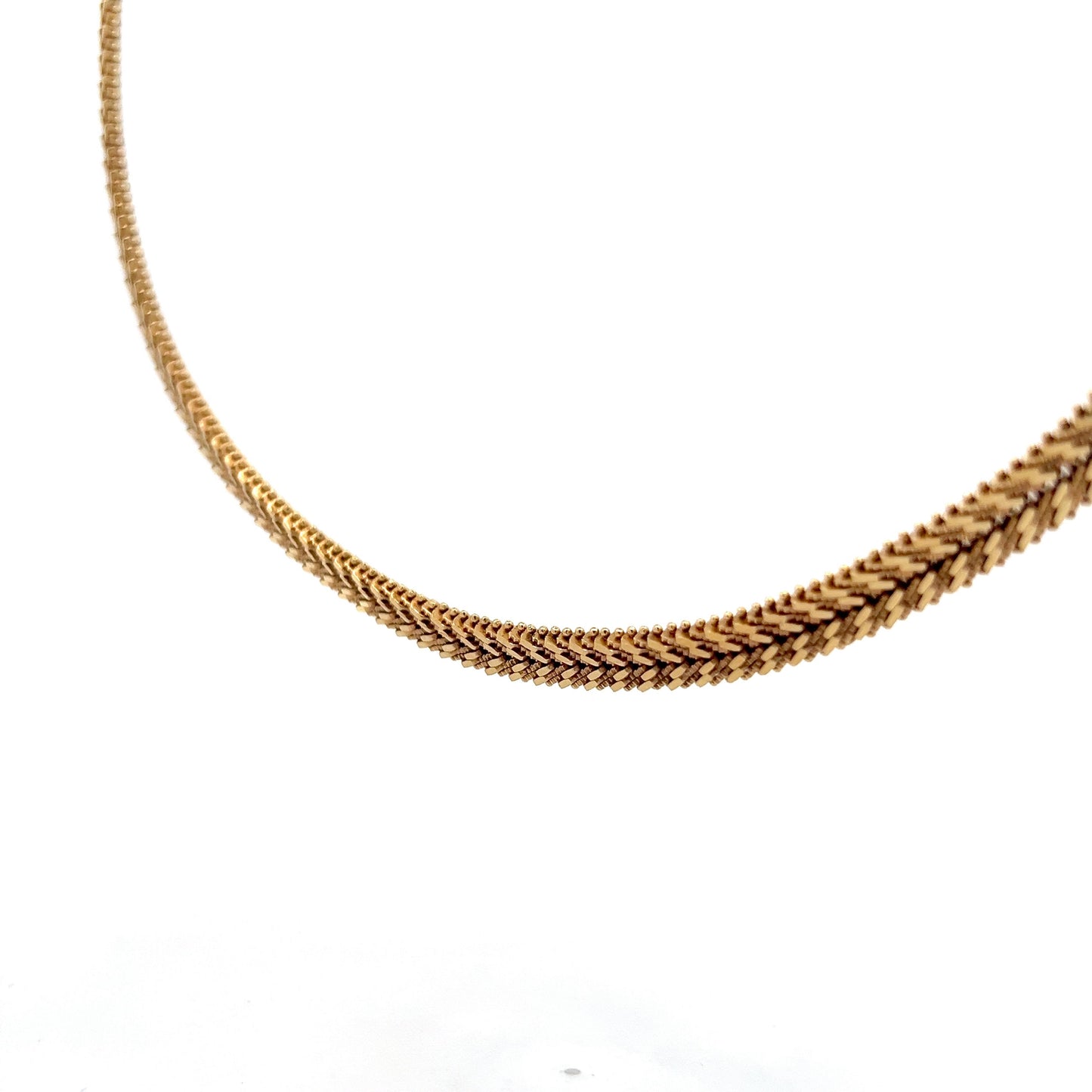 Vintage Mid-Century Collar Necklace in 18k