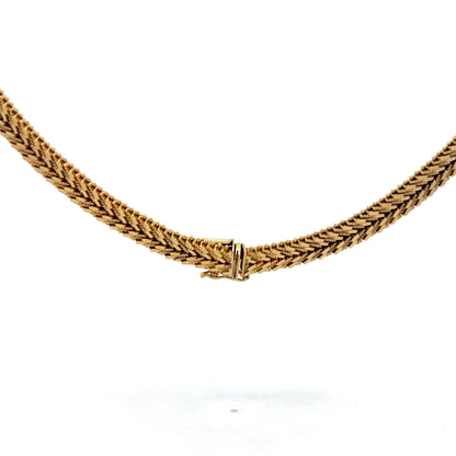 Vintage Mid-Century Collar Necklace in 18k