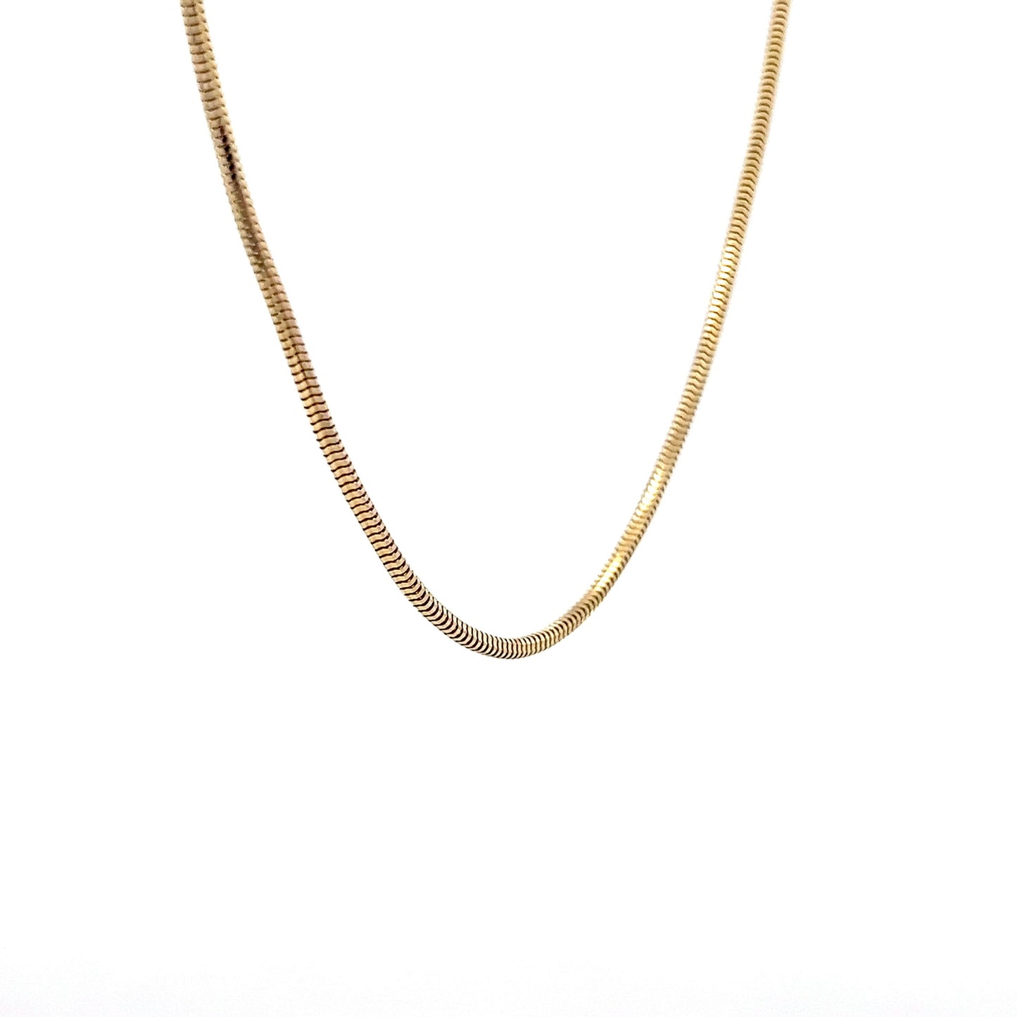 Unisex Snake Chain Necklace in 14k Yellow Gold