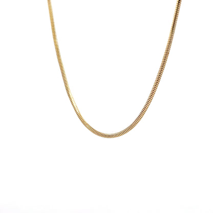 Unisex Snake Chain Necklace in 14k Yellow Gold