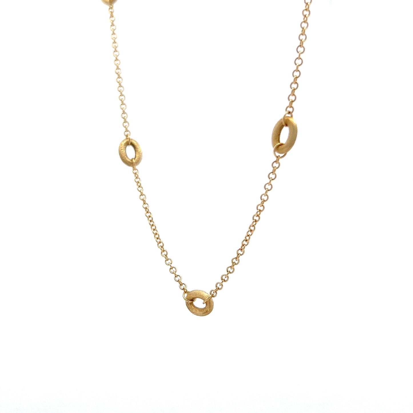 17" Cable Chain Link Necklace in 14k Yellow Gold