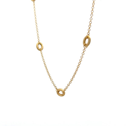 17" Cable Chain Link Necklace in 14k Yellow Gold